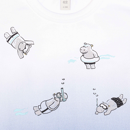 Футболка, Happy Hippo,  1/1